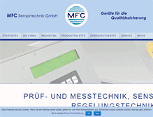 Tablet Screenshot of mfc-sensoren.com